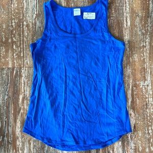 PORT&COMPANY royal blue “August Born” tank top for girls size L
